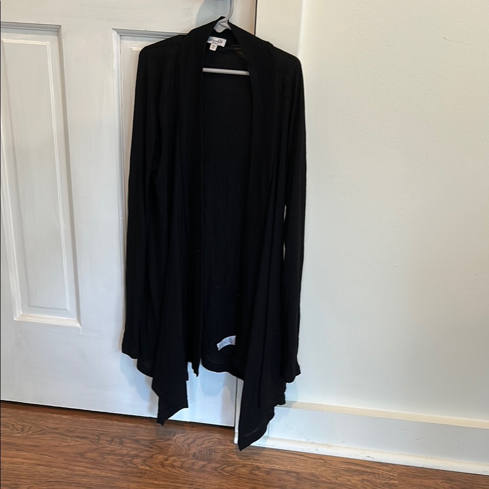 Splendid Black Draped Cardigan